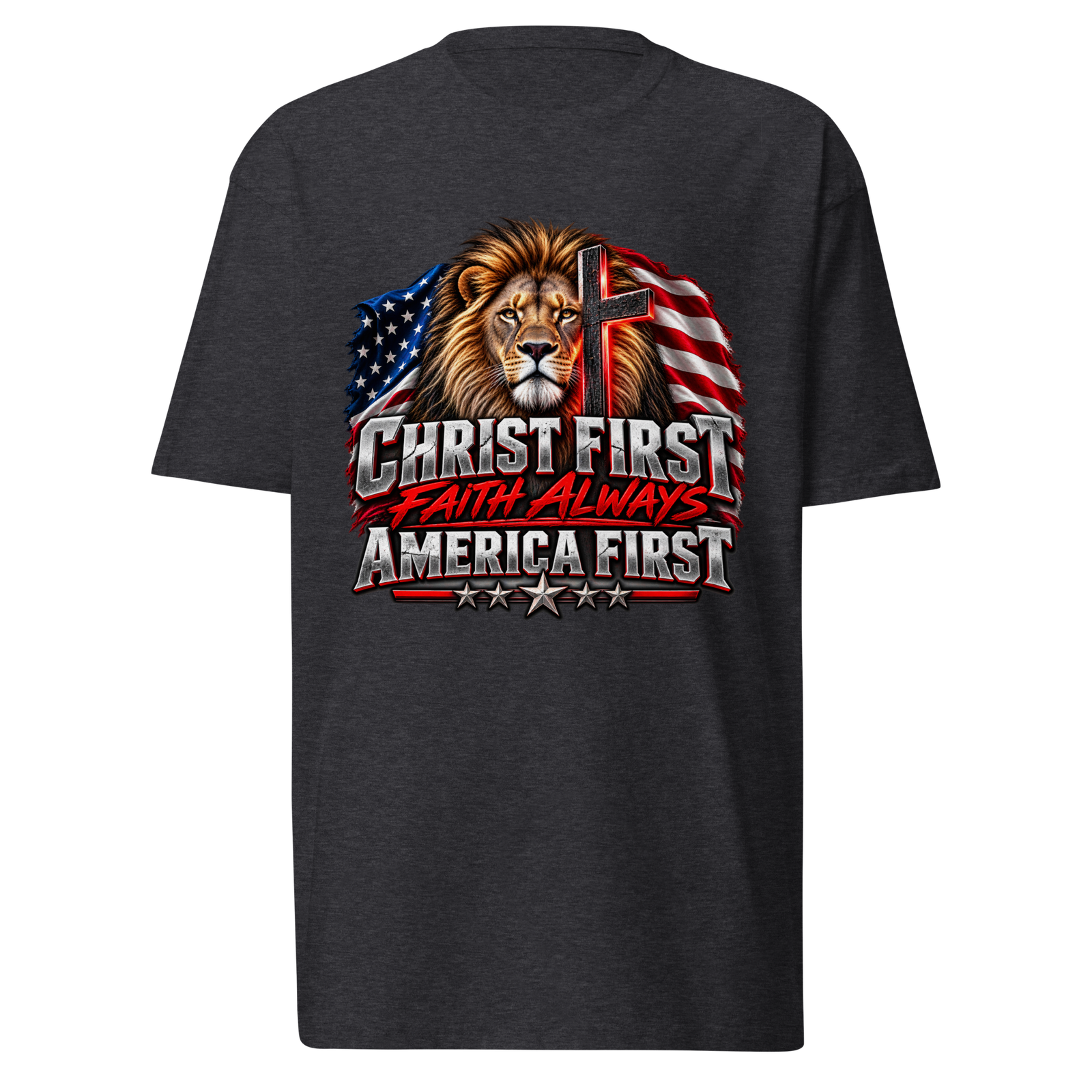 Men's Christ First Lion Tee - Image 2