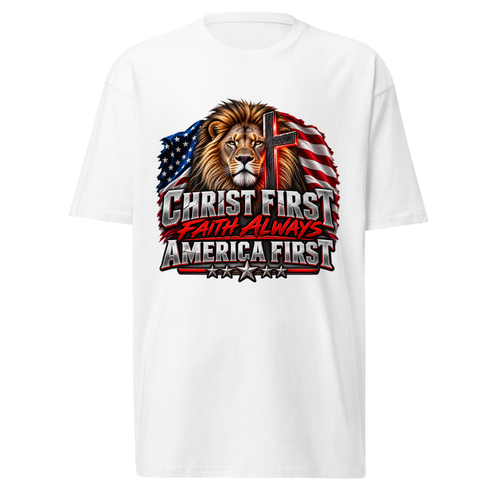 Men's Christ First Lion Tee - Image 3