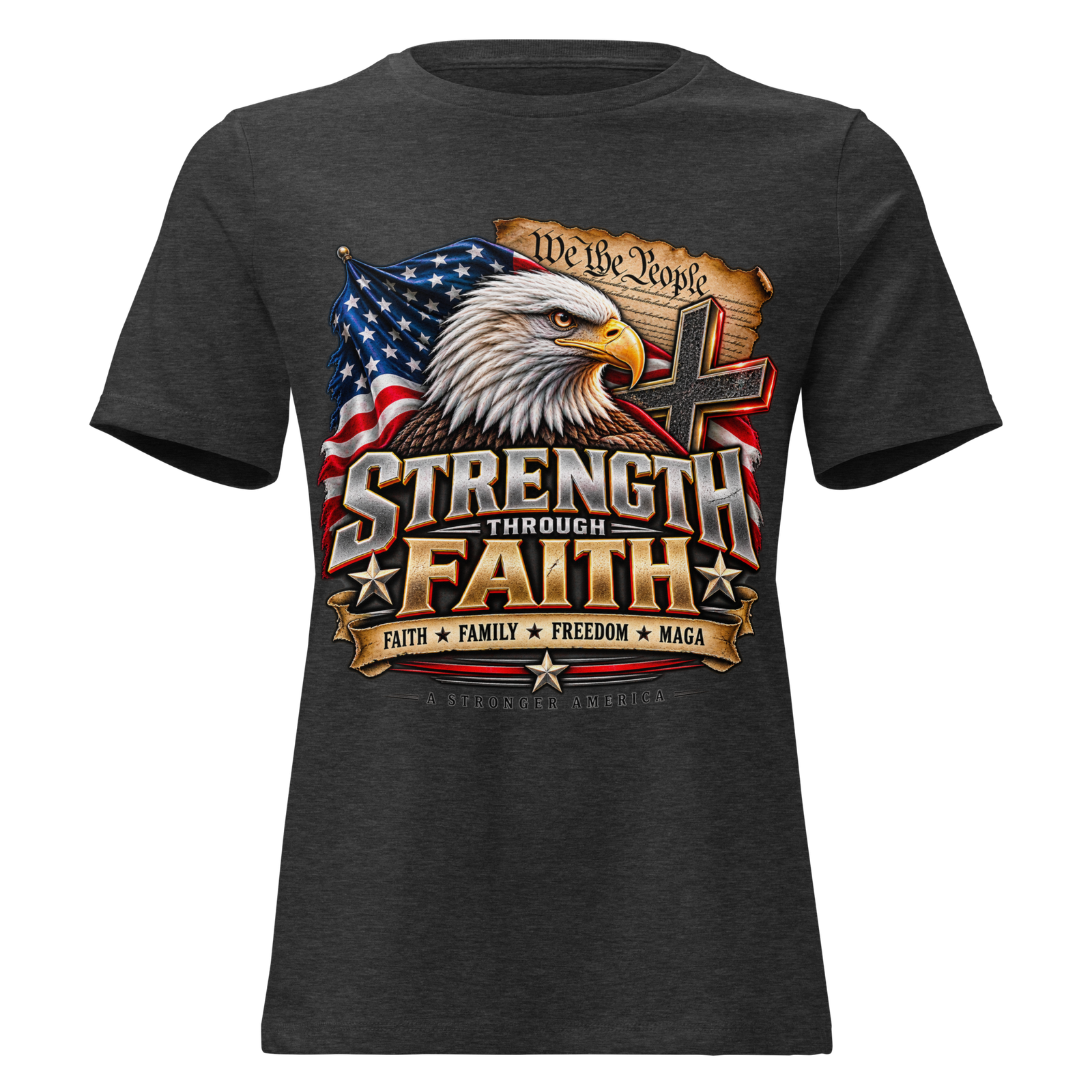 Women's Strength Through Faith Tee - Image 2