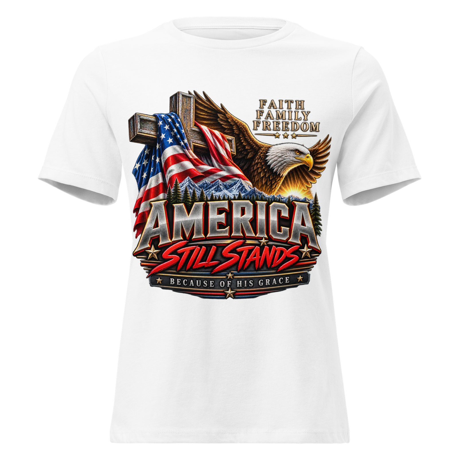 Women's America Still Stands Tee - Image 3