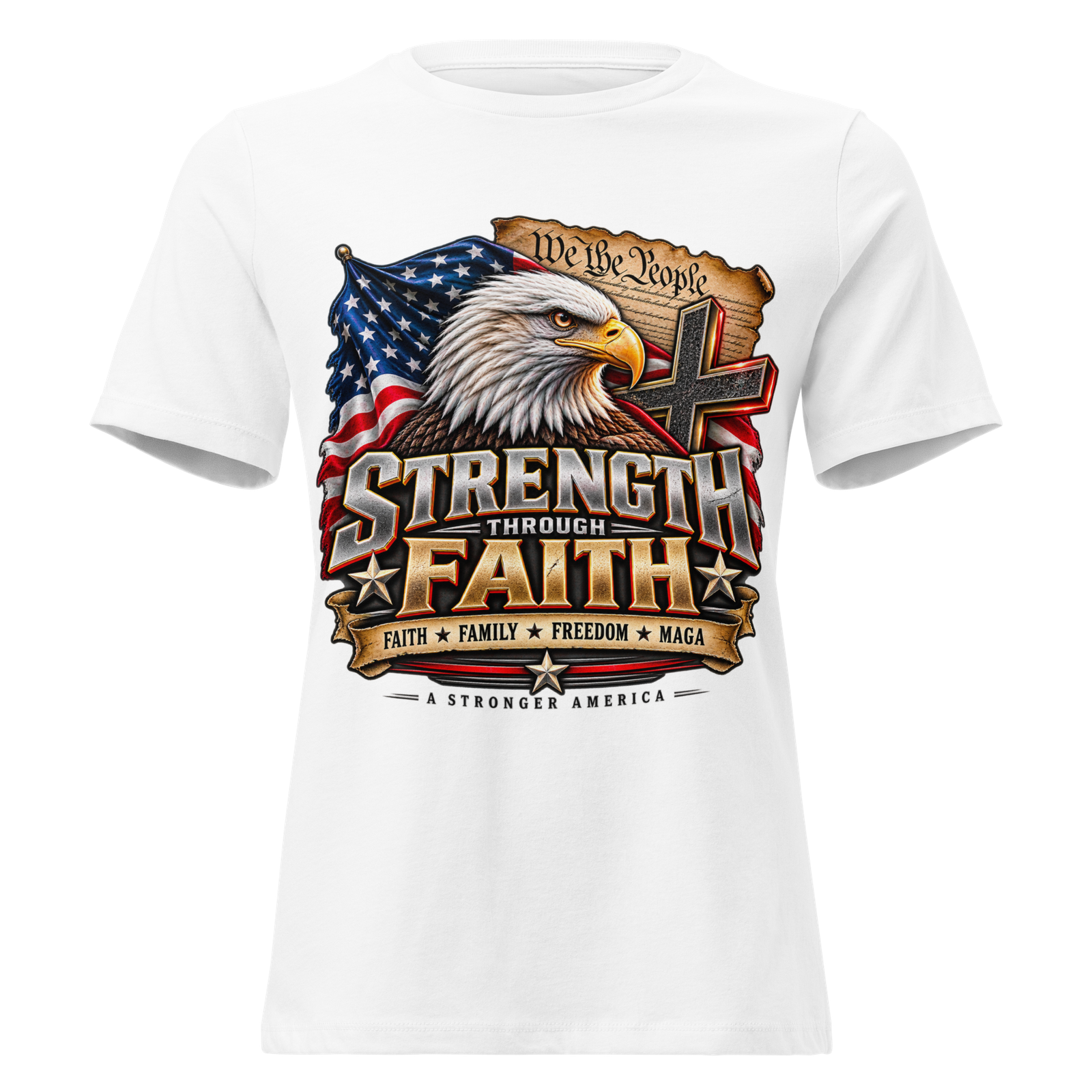 Women's Strength Through Faith Tee - Image 3